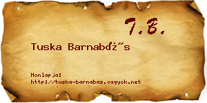 Tuska Barnabás névjegykártya